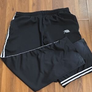 Men's Black Joggers with White Stripes